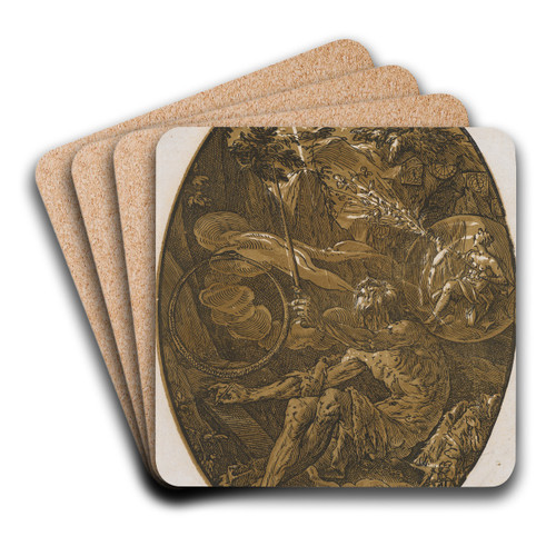 Demogorgon in der Hhle der Unendlichkeit by Hendrick Goltzius Art Drink Coaster set