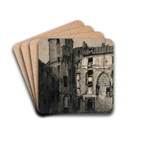 La cour de l'htel de Sens by Emile Bernard Drink Coasters - set of 4