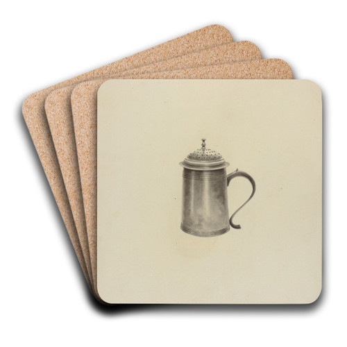 Silver Caster by Holger Hansen Art Drink Coaster set
