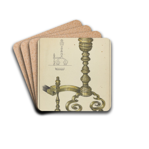 Andirons by Hans Korsch Drink Coasters - set of 4 Andirons by Hans Korsch Drink Coasters - set of 4