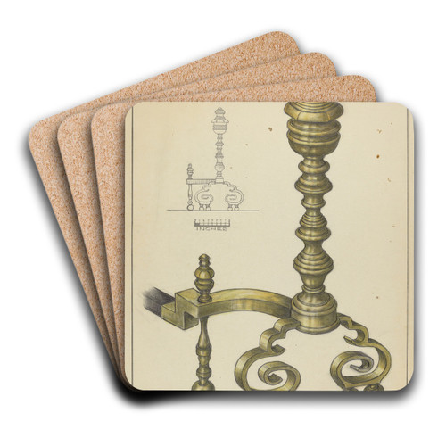 Andirons by Hans Korsch Art Drink Coaster set Andirons by Hans Korsch Art Drink Coaster set