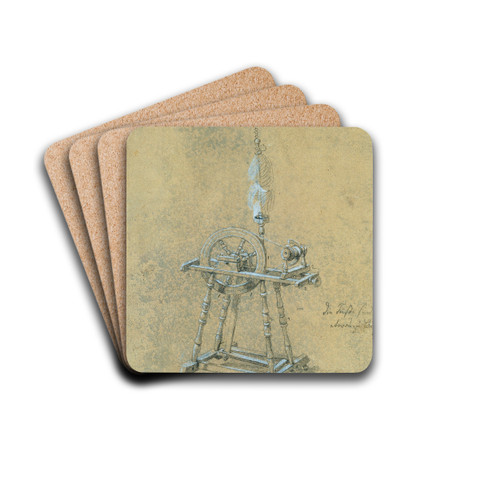 Studie eines Spinnrockens by Johann Peter Krafft Drink Coasters - set of 4