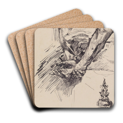 Hands, Ornament by James Ensor Art Drink Coaster set