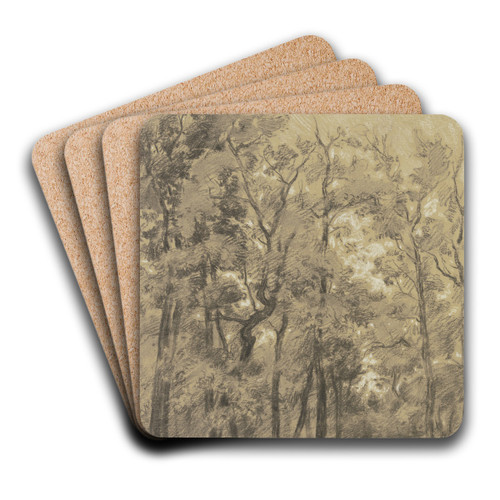 Oak forest by Peter Burnitz Art Drink Coaster set