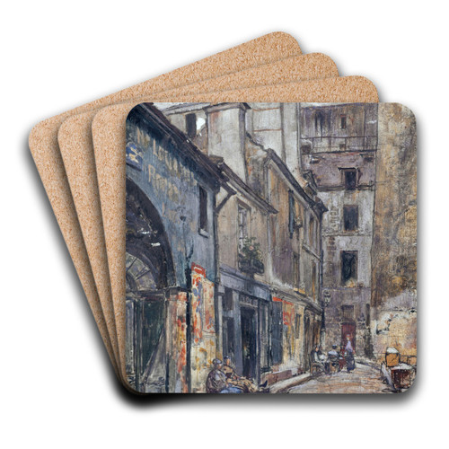 La rue Taille-Pain by Frdric Houbron Art Drink Coaster set
