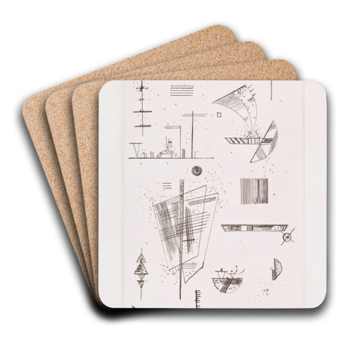 Erste Radierung fr die Editions ,Cahiers dArt by Wassily Kandinsky Art Drink Coaster set