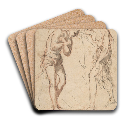 The Baptism of Christ by Domenico Gargiulo Art Drink Coaster set