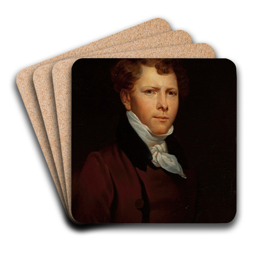 Copy of Self-portrait of Antoni Brodowski by Rafa Hadziewicz Art Drink Coaster set Copy of Self-portrait of Antoni Brodowski by Rafa Hadziewicz Art Drink Coaster set