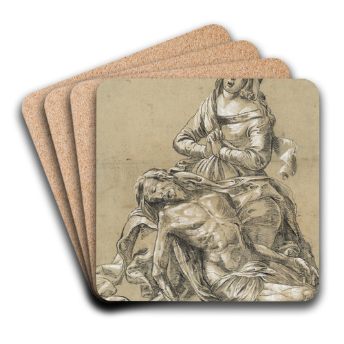 Beweinung Christi by Hans Heinrich Wgmann Art Drink Coaster set