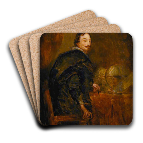 Lucas van Uffele by Anthony van Dyck Art Drink Coaster set