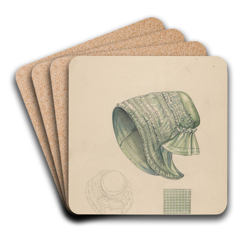 Bonnet by Dorothy Gernon Art Drink Coaster set