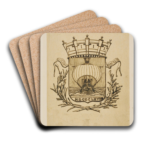 It Rocks but is Not Sunk by Charles Meryon Art Drink Coaster set