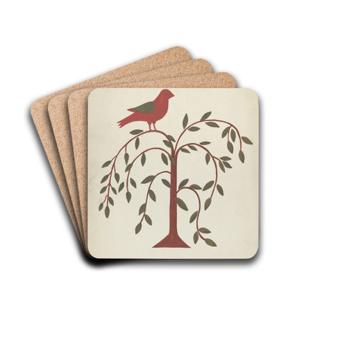 Design from Gray, Maine 1800 (no. 1) - From Proposed Portfolio Maine Wall Stencils by Mildred E. Bent Drink Coasters - set of 4