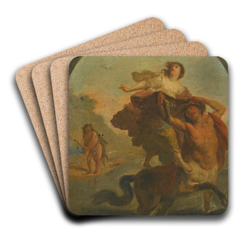 Hercules And Deianira by Roman School Art Drink Coaster set