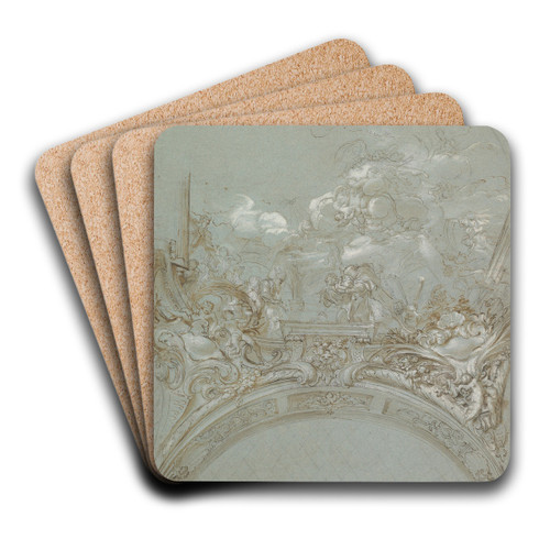 Ceiling Design with the Presentation in the Temple by Gregorio de' Ferrari Art Drink Coaster set Ceiling Design with the Presentation in the Temple by Gregorio de' Ferrari Art Drink Coaster set