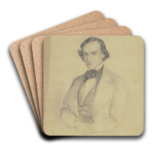 Portrait of a man by Philipp Winterwerb Art Drink Coaster set