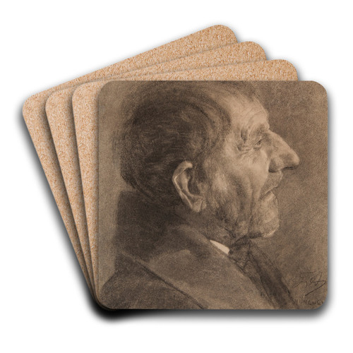 Head of an elderly man by Teodor Axentowicz Art Drink Coaster set