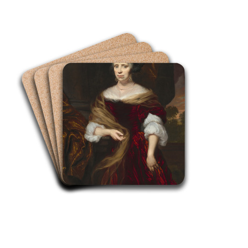 Portrait of a Lady by Nicolaes Maes Drink Coasters - set of 4