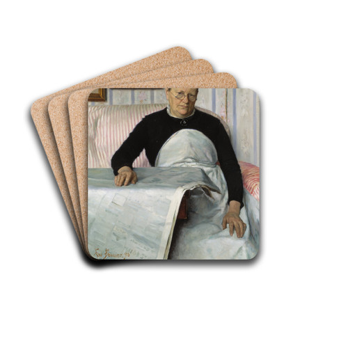 The Housekeeper, Brita Maria (Mussa) by Eva Bonnier Drink Coasters - set of 4