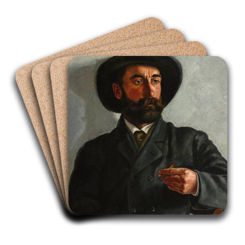 Self-portrait by Stanisaw Witkiewicz Art Drink Coaster set
