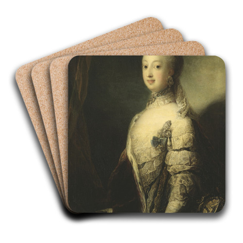 Sofia Magdalena, Queen of Sweden by Carl Gustaf Pilo Art Drink Coaster set