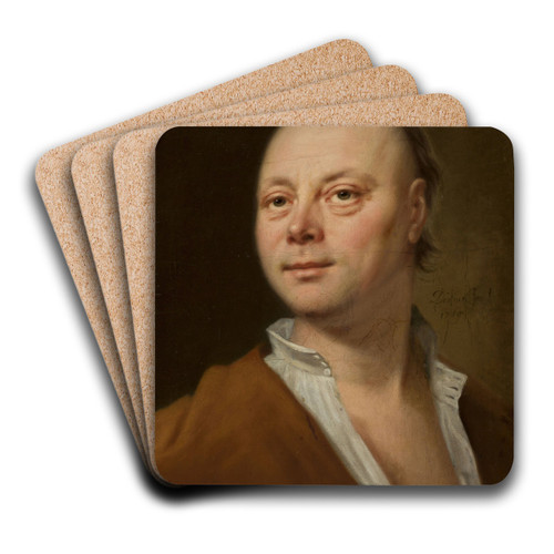 Portrait of a man by Balthasar Denner Art Drink Coaster set