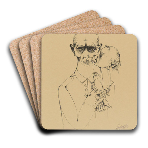 Krppel 5 by Heinrich Hrle Art Drink Coaster set Krppel 5 by Heinrich Hrle Art Drink Coaster set