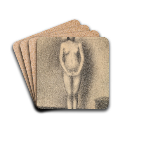 Study for 'Poseuses' by Georges Seurat Drink Coasters - set of 4