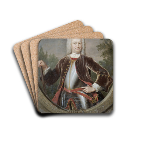 Portrait of Gustaaf Willem, Baron van Imhoff, Governor-General of the Dutch East India Company by Jan Maurits Quinkhard Drink Coasters - set of 4 Portrait of Gustaaf Willem, Baron van Imhoff, Governor-General of the Dutch East India Company by Jan Maurits Quinkhard Drink Coasters - set of 4