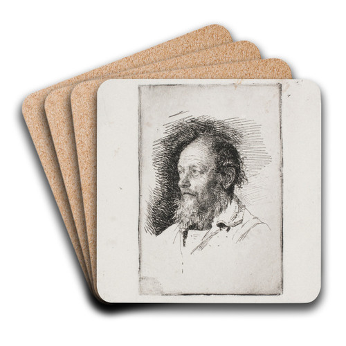 En gammel fisker Brystbillede by Carl Bloch Art Drink Coaster set