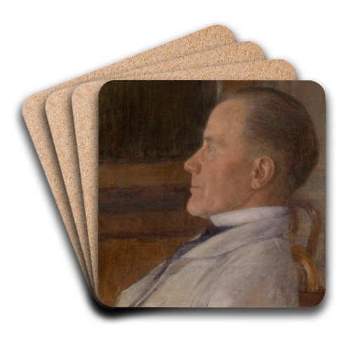 Edmond Khnopff, the Painter's Father by Fernand Khnopff Art Drink Coaster set