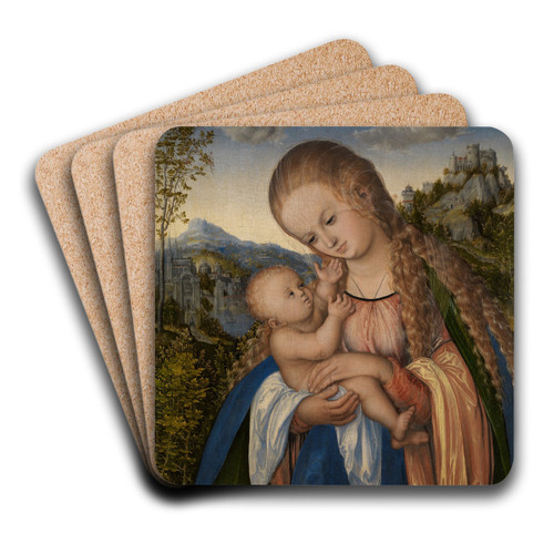 Maria mit dem Kinde by Lucas Cranach Art Drink Coaster set
