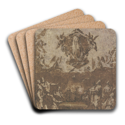 Assumption of Mary by Jacques Callot Art Drink Coaster set