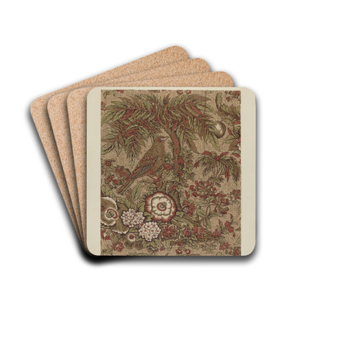 Printed Cotton Chintz by Joseph Lubrano Drink Coasters - set of 4 Printed Cotton Chintz by Joseph Lubrano Drink Coasters - set of 4