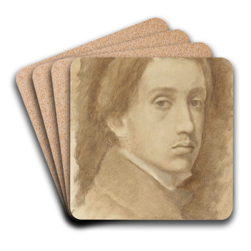 Autoportrait by Edgar Degas Art Drink Coaster set