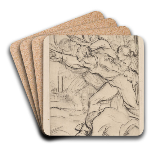 Riot by Albert Sterner Art Drink Coaster set