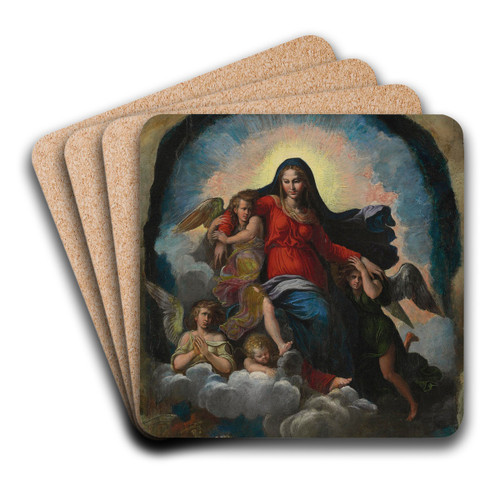 The Assumption of the Virgin by Girolamo Da Carpi Art Drink Coaster set