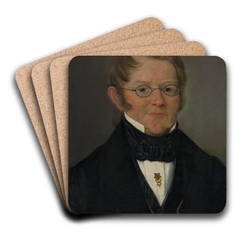 Portrait of County Court Judge Jens C. Delphin by Matthias Stoltenberg Art Drink Coaster set