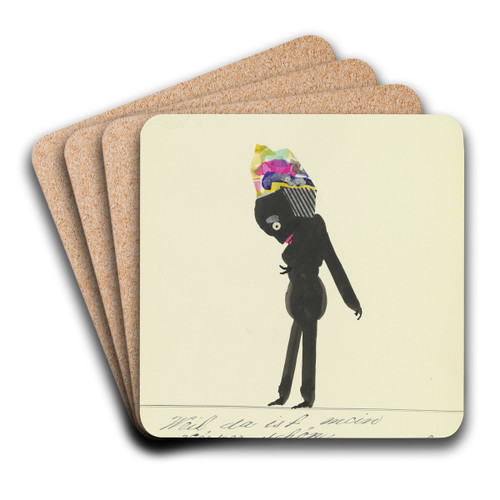 Weil da ist mein Krper schn ' by John Elsas Art Drink Coaster set