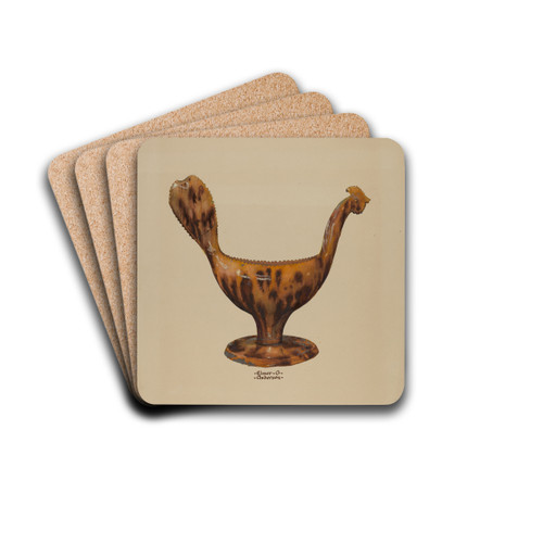 Pa. German Gravy Boat by Elmer G. Anderson Drink Coasters - set of 4