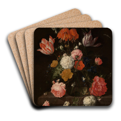 Blumenstrau by Cornelis de Heem Art Drink Coaster set