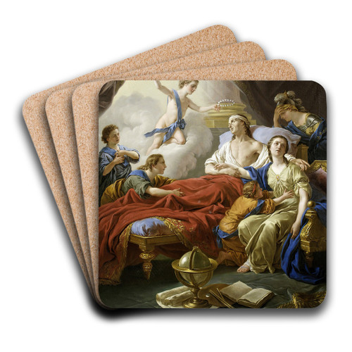 Allegory On The Death Of The Dauphin by Louis-Jean-Franois Lagrene Art Drink Coaster set