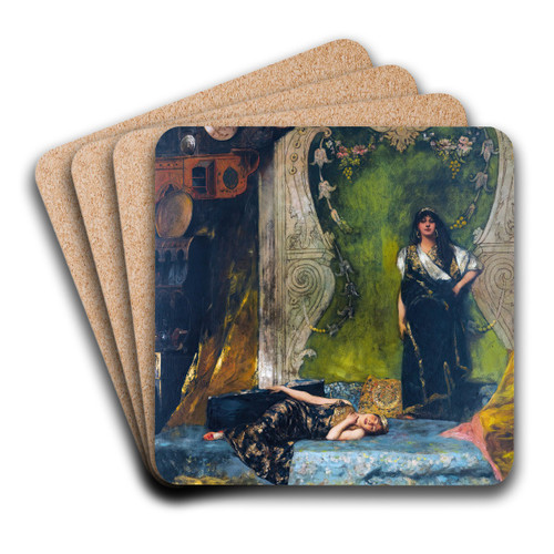 Afternoon Langour by Jean-Joseph-Benjamin Constant Art Drink Coaster set