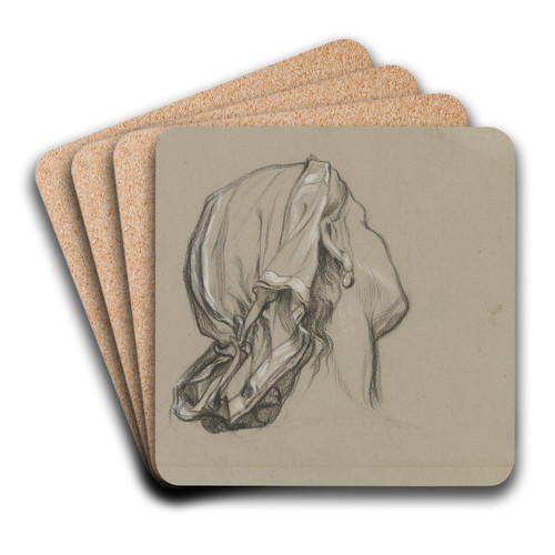 Kopf der alten Frau aus 'Ritter Hartmut von Kronberg nimmt von seinen Angehrigen Abschied' by Victor Mller Art Drink Coaster set Kopf der alten Frau aus 'Ritter Hartmut von Kronberg nimmt von seinen Angehrigen Abschied' by Victor Mller Art Drink Coaster set