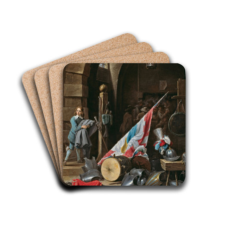 The Guardhouse by David Teniers The Younger Drink Coasters - set of 4