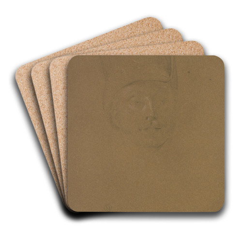 Kopf eines sterreichischen Soldaten by Johann Peter Krafft Art Drink Coaster set