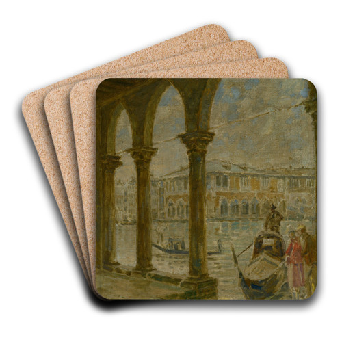 Venice by Elemr Halsz-Hradil Art Drink Coaster set Venice by Elemr Halsz-Hradil Art Drink Coaster set