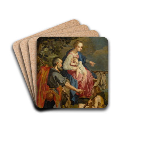 The Flight Into Egypt by Ventura Salimbeni Drink Coasters - set of 4
