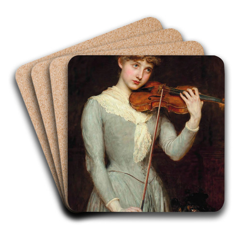 A Cavatina by Briton Riviere Art Drink Coaster set
