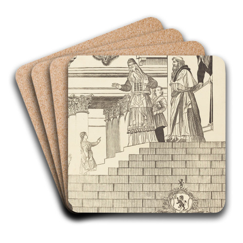 Presentation of the Virgin in the Temple (right plate) by John Baptist Jackson Art Drink Coaster set Presentation of the Virgin in the Temple (right plate) by John Baptist Jackson Art Drink Coaster set